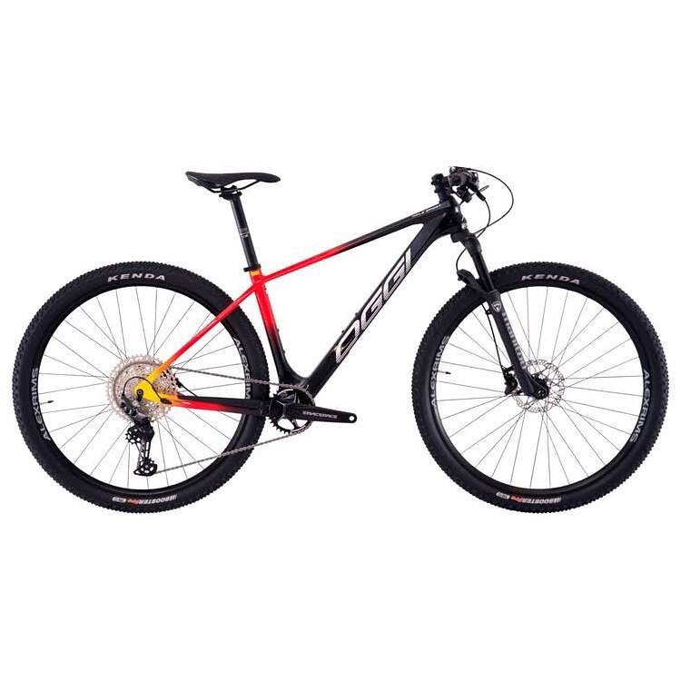 Bicicleta Oggi preta e vermelha